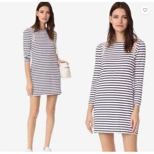 A.L.C. Striped Shoulder Cutout Mini Dress – Long Sleeve Nautical Shift Dress XS